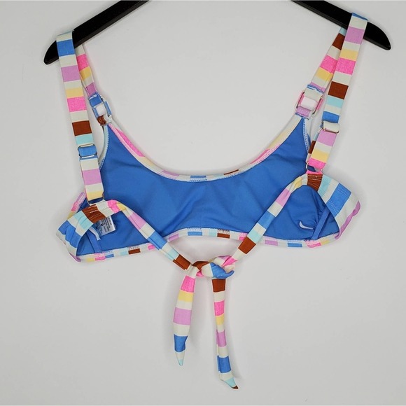 California Waves Striped Ring Bralette Bikini Top - Picture 2 of 4